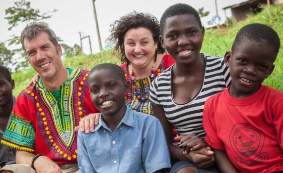 Julie Goodwin in Uganda: seeing ChildFund's work in action