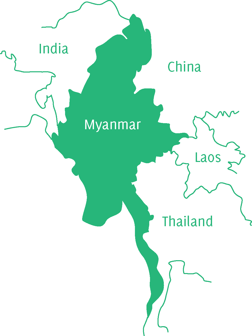 High Resolution Myanmar Map Png Download Hd Location Map Myanmar Map   Myanmar Map 